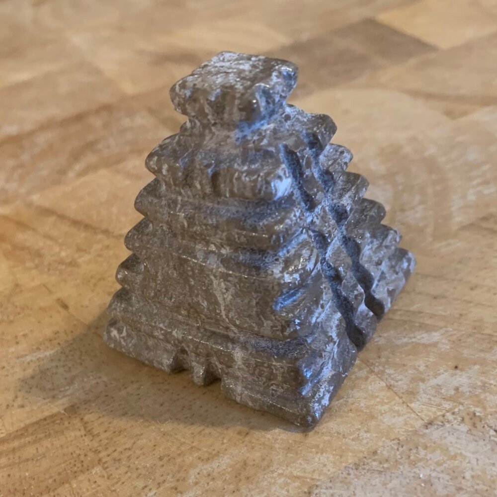 Carved Aztec Mayan Temple Replica Circa 1990's